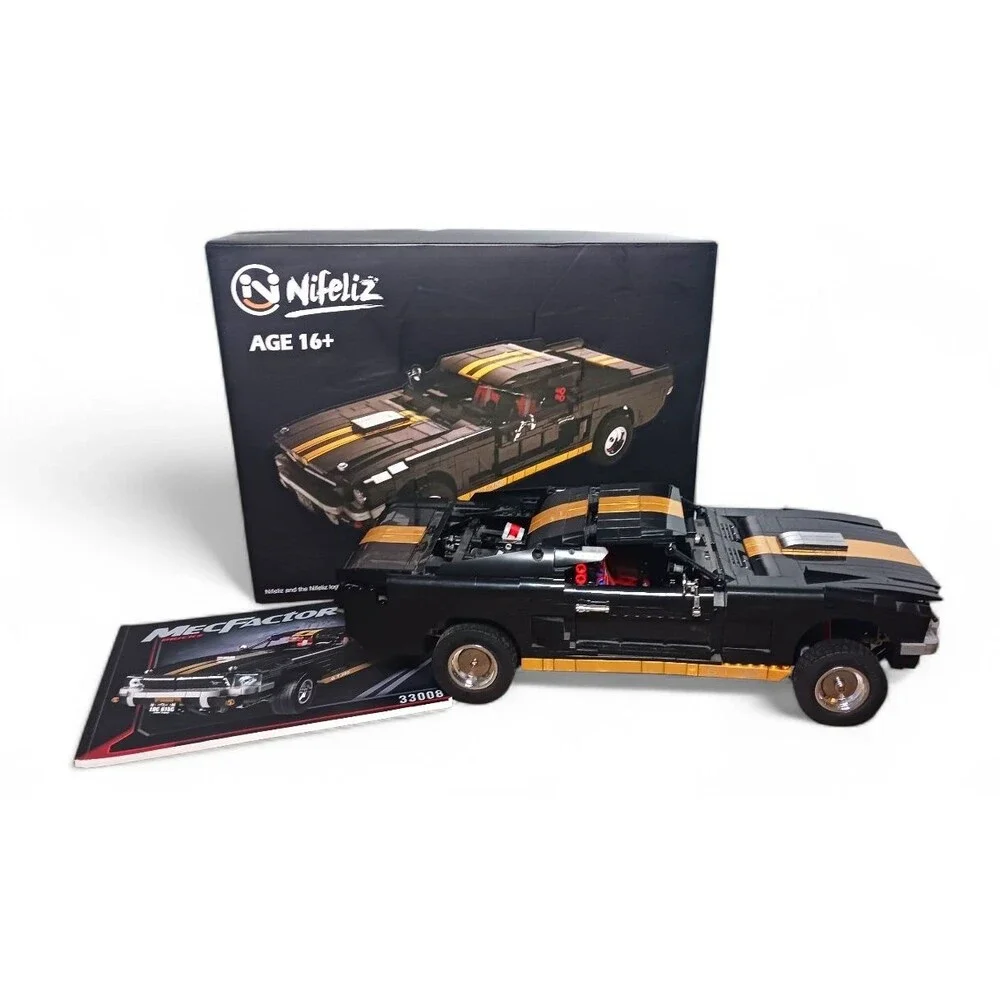 Nifeliz MECFACTOR BLOCKS Muscle Car 1965 GT 350 Race Car Building Set #33008 Box